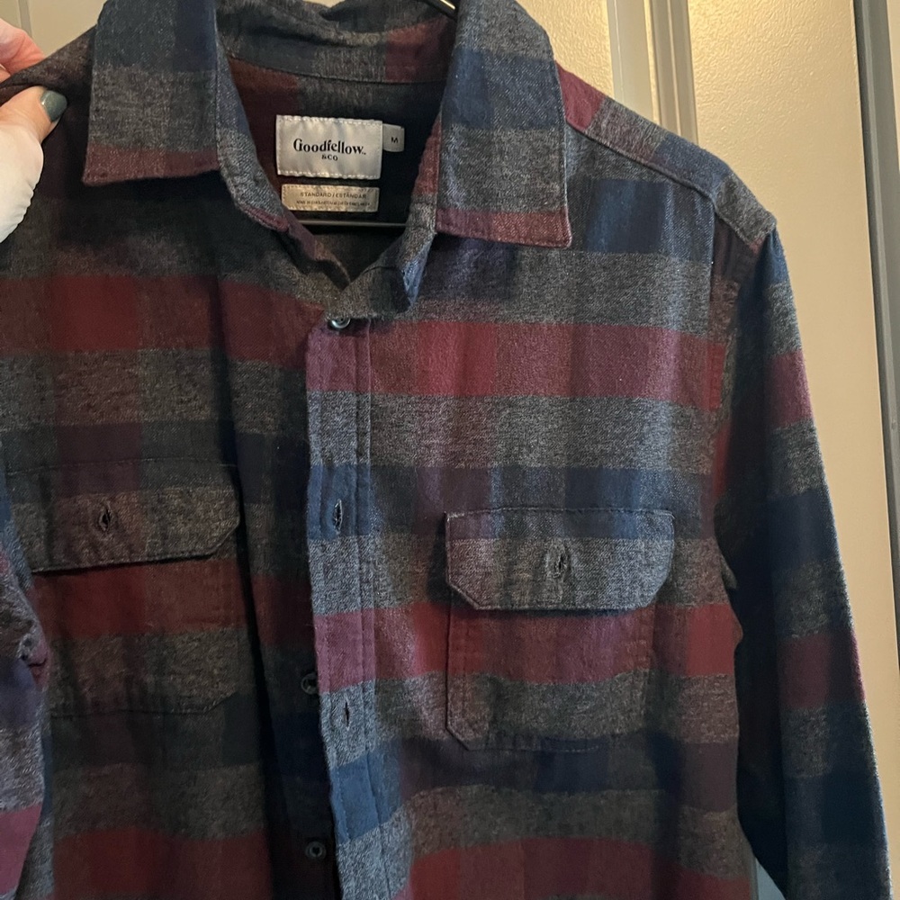 Goodfellow Plaid Button-Up Shirt